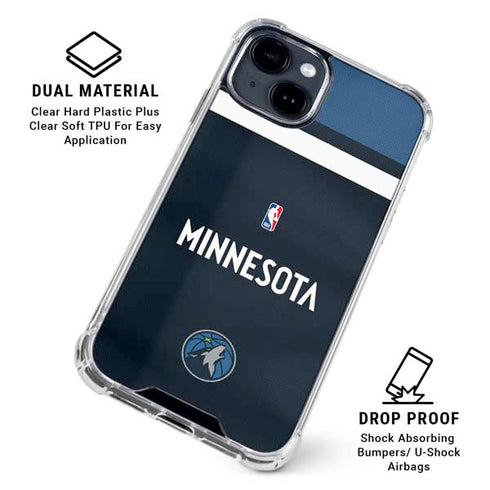 NBA Minnesota Timberwolves Jersey iPhone 14 Clear Case